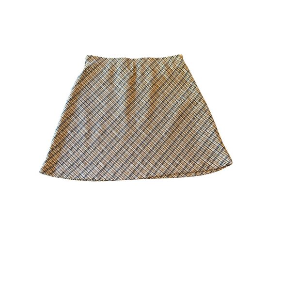 Free People Womens Plaid Mini Skirt Size Sm Brown & Black Twee Academia Geek - Picture 1 of 8